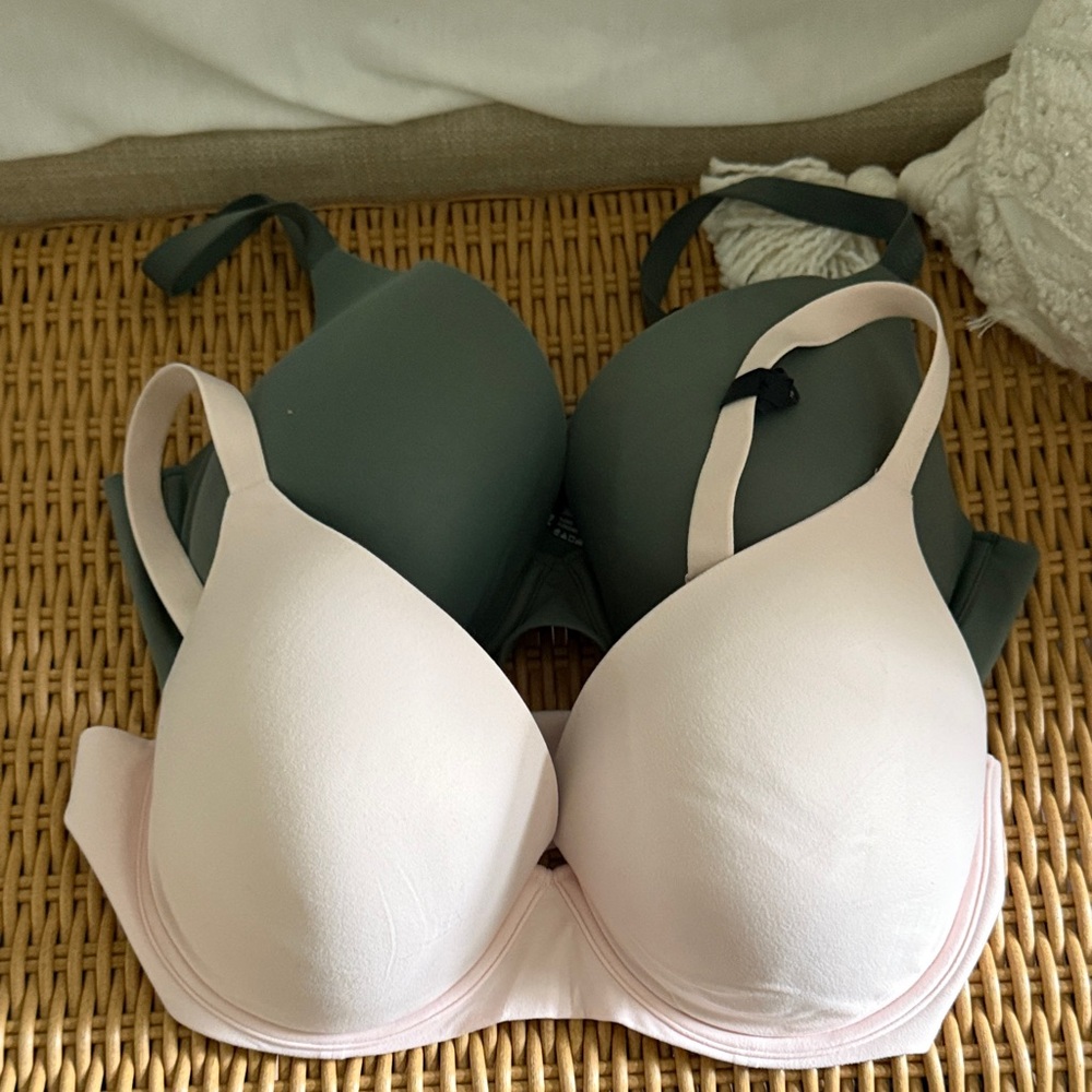 Aerie Women's Bra Set - Pink and Green